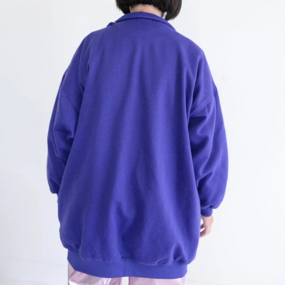 Vintage Miss Cambridge Purple Button Up Cardigan with Oversized Pocket Sweater L - Picture 3 of 10